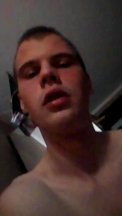 Guy fucks his self with brush