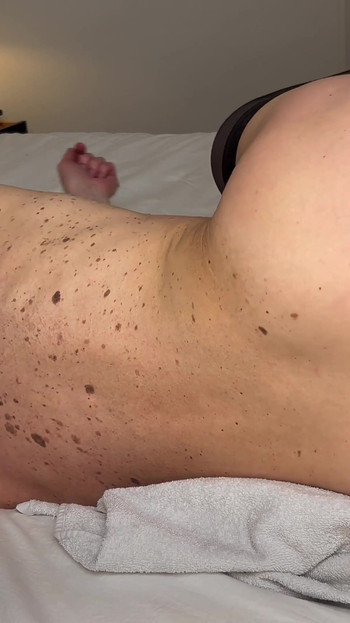 Thrilling moment from "Extremely hairy slim mature MILF fuck compilation"
