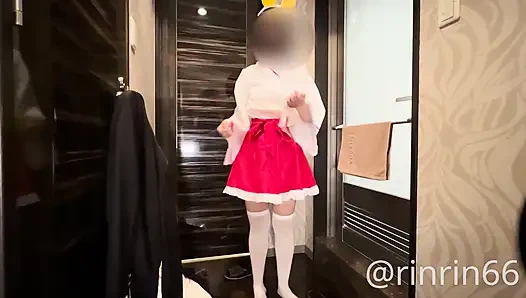 18 yaşındaki Japon öğrenci miko cosplay vücut yazıyor 7 kez ardışık orgazm olurken konaklamada pistonsuz