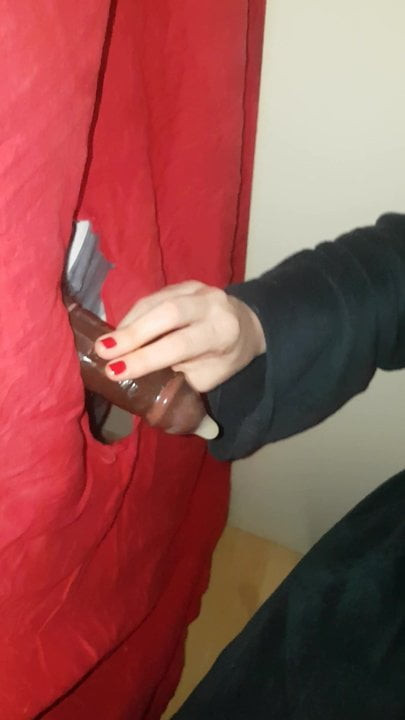 Glory hole my wife sperm condom