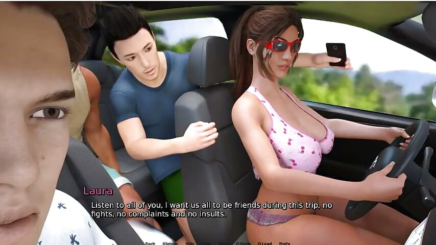Laura Lustful Secret - Gameplay - Roleplay - Vacation - Stepmom Helps Stepson Friends to Relieve Himself