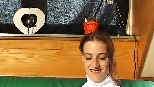 Redhead teen fingered before sucking dick in pov action