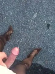 Cumshot outdoor