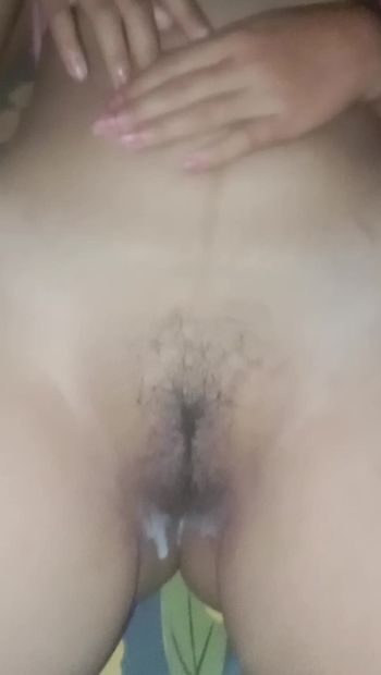 Wet pussy after masturbation