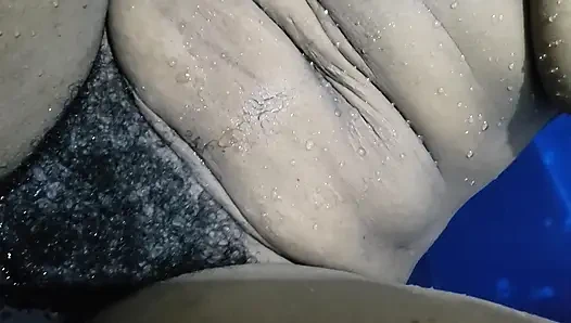 Pouring Rain Homemade Sex, Hot Wife Big Pussy & Hairy Pussy Close up Carrying