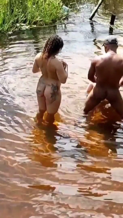 Cooling Off And Fucking With Hot Girls In The Creek | Clip 2