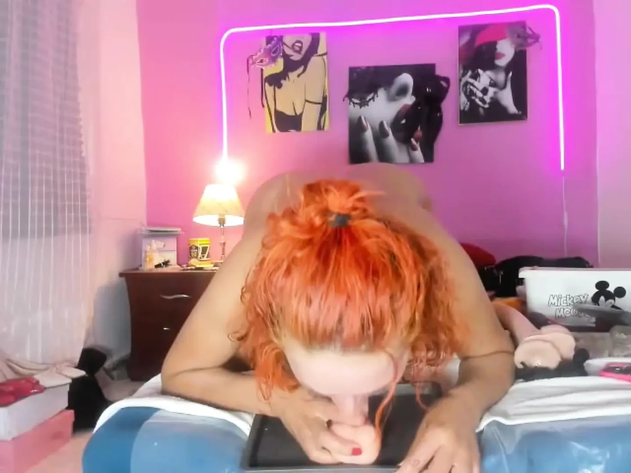 I sensually pleasure myself by fingering my wet pussy and deepthroating a dildo