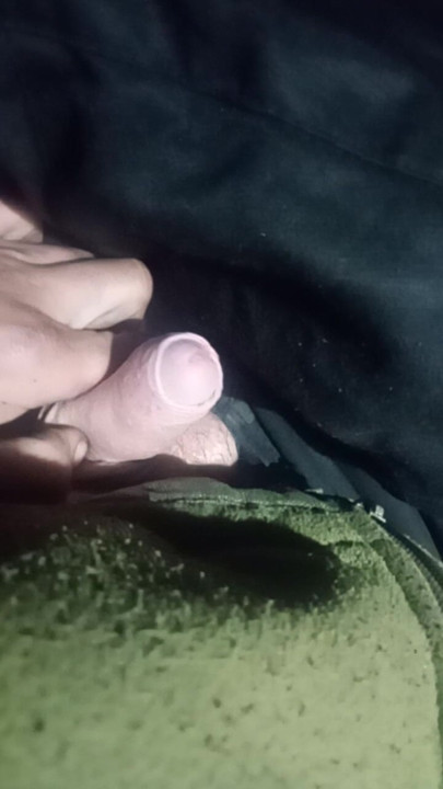 Jerking off in the photo
