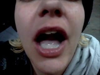swallowing his cum