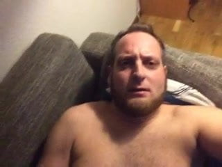 Horny man masturbating orgasm (2)