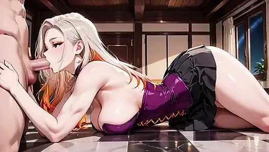 Du wirst nicht glauben, wie diese kurvige anime-blondine es in pOV-ekstase nimmt