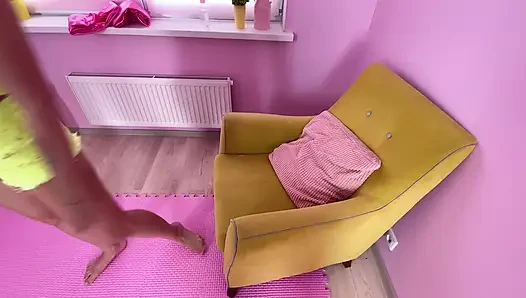 Pelatihan anal 100% dengan air mani panas di pantat!