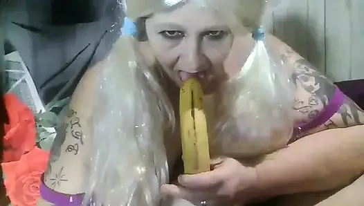 Pussy Plowing a Fucking Banana