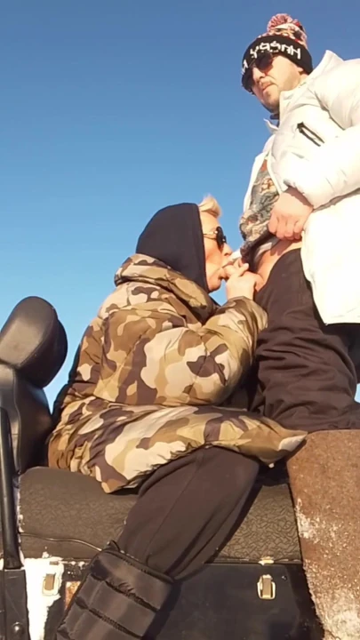 Jaw-dropping moment from "Seduced stepmother in the field in winter"