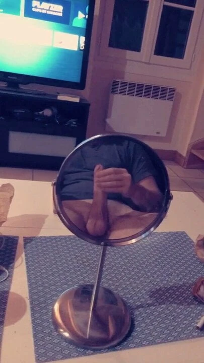 Pleasing myself at her place