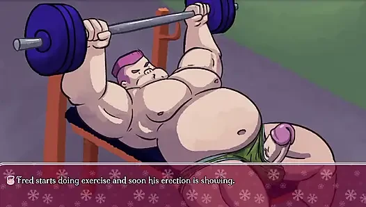 Bodybuilder huge dick fucks curious straight fat guy!