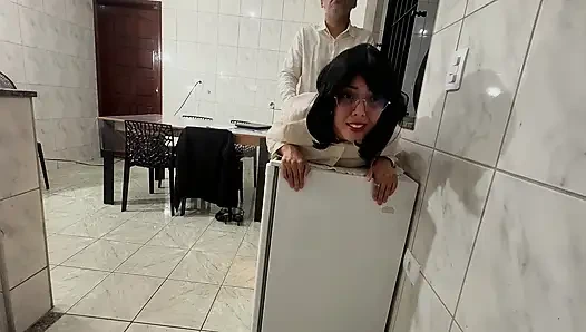 Secretary is surprised with slaps on the butt and anal penetration with creampie.