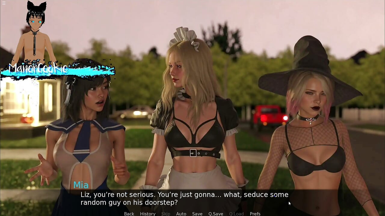 Trick Or Tease - Three beautiful ladies in costumes are hungry for some dick to lick, taste, suck and fuck