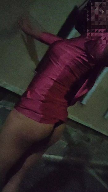 Exhibitionist sissy at night