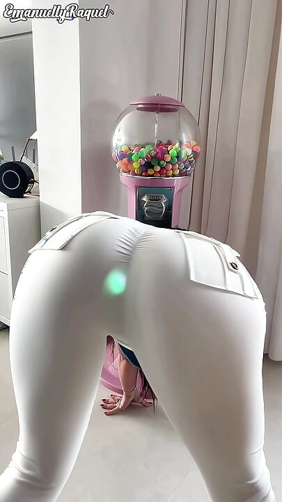 Hot big ass latina EMANUELLY RAQUEL TWERKING IN WHITE TIGHT YOGA PANTS BUTTPLUG ANAL