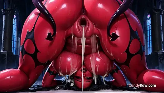 Sensual 3D Succubus Blossoms in Midnight’s Erotic Fire of Animation