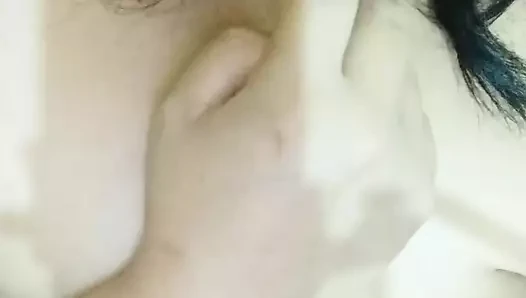 Shy but Bitch Lets Me See Her Shaved Pussy