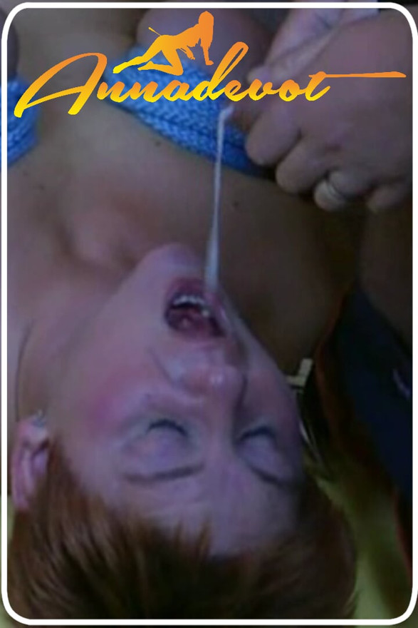 Full load squirted into the mouth, just delicious and then licked the cock nice and clean.