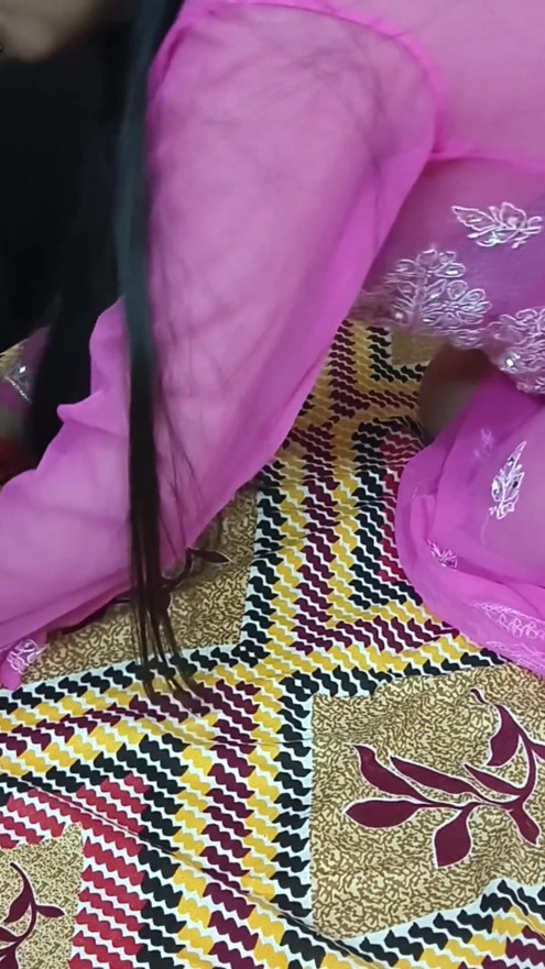 Indian beautiful husband wife celebrate special Valentine week Happy Rose day dirty talk in hindi voice saara give footjob | Clip 3