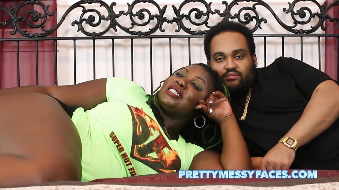 Ebony milf get mad when see gets a huge facial