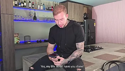 BLONDE MILF WITH HUGE ASS SEDUCES HER STEPSON WHILE HE TALKS ON CALL WITH HIS GIRLFRIEND