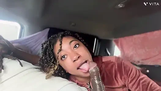 Curvy Asian Black Mix Pornstar Fucked Hard BBC Right in the Throat Cum Bucket