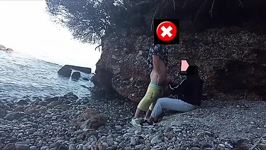 I cum in her mouth twice on the beach