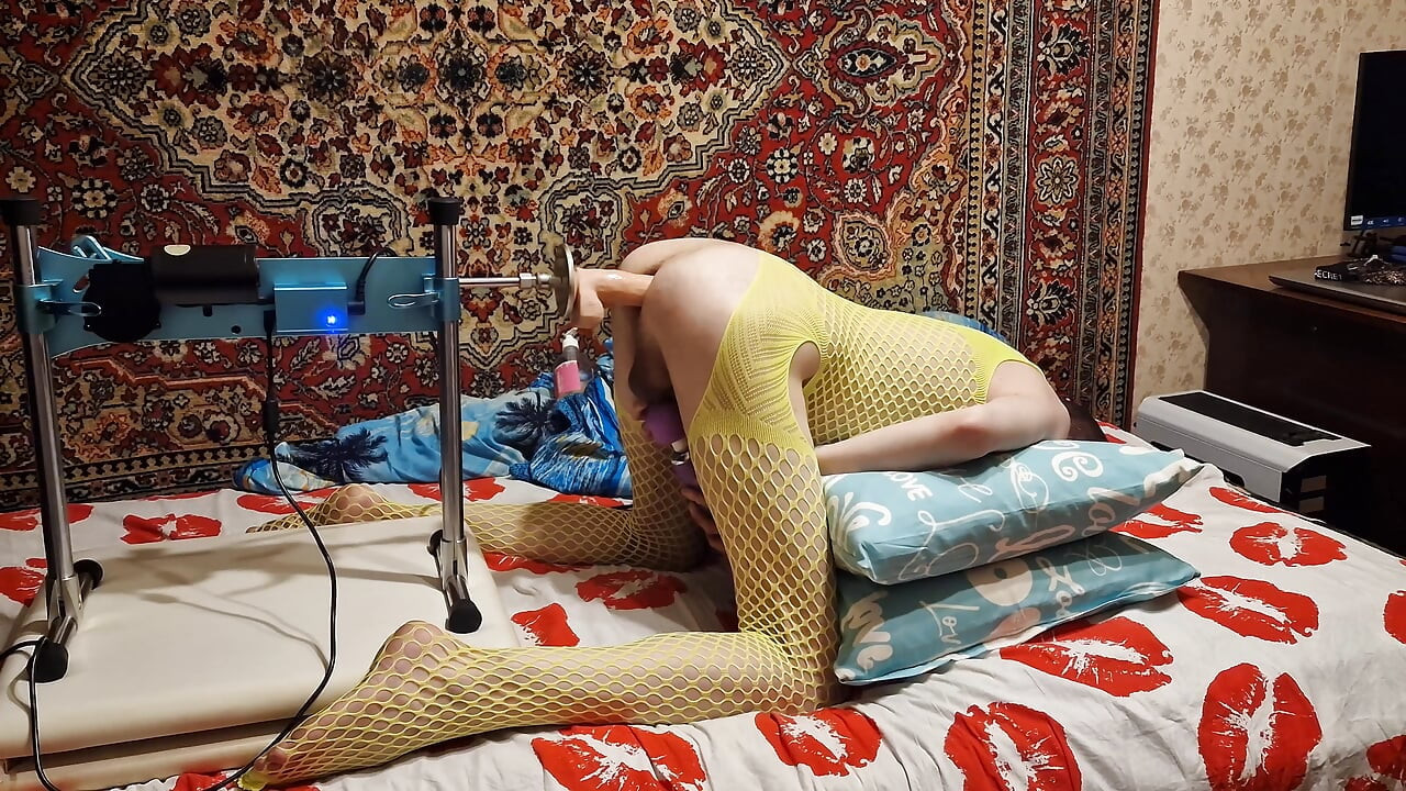 Machine fucking my gay ass amateur