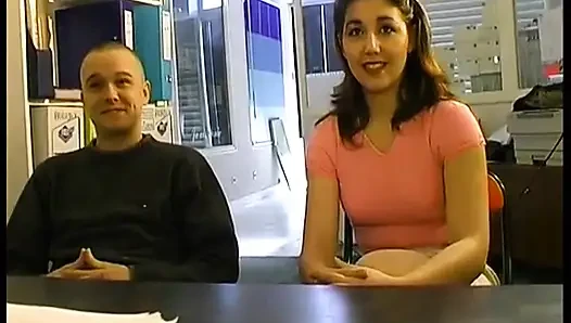 Teddy and Stephanie in a Casting for Hot.