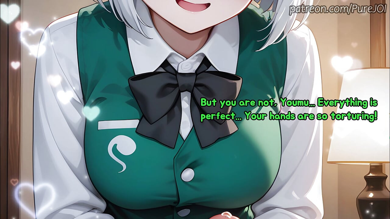 Youmu safada organiza um ménage maravilhoso com Reisen (Sex JOI)