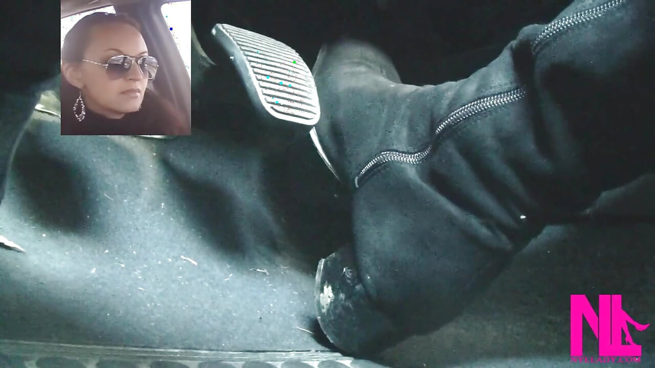 Driving Fast in Black Suede Knee High Boots