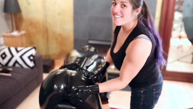 Spanked In Head To Toe Latex