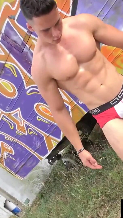 Hot Czech Muscle Worship Outdoor | Clip 1