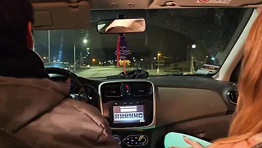 A double blowjob in my friend's car DIRTY MORBID GIRLS