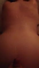 Huge cumshot over gorgeous BBW's back