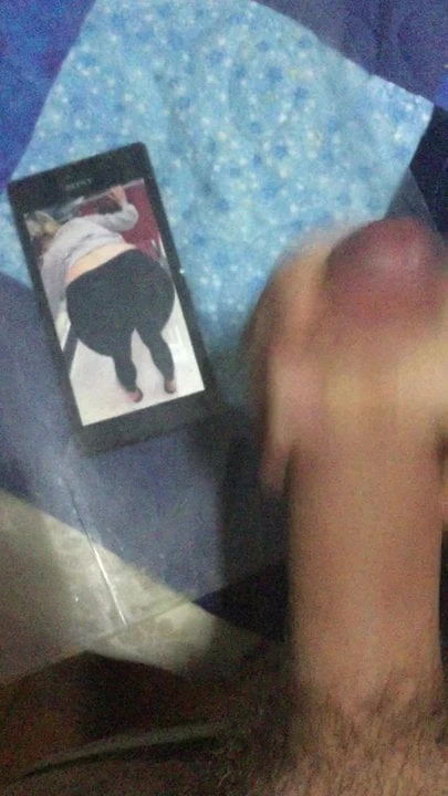 Cum tribute for hotwife bent over in a store