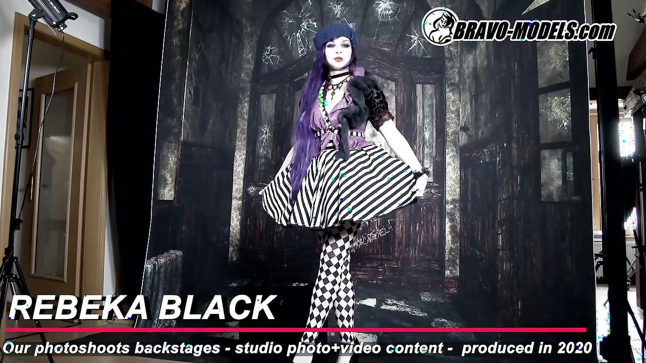 386-Backstage photoshoot Rebeka Black - Voksen