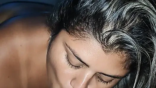 Stepmom Sucks Stepson's Cock Until She Gets the Milk Out