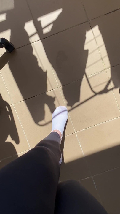 Walking in White Socks