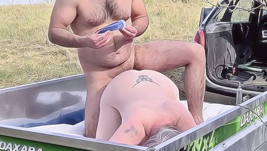 PUBLIC MATURE PORN: OUTDOOR ANAL SEX AND CUM SWALLOWING FOR GRANDMA - CAM2 2of2