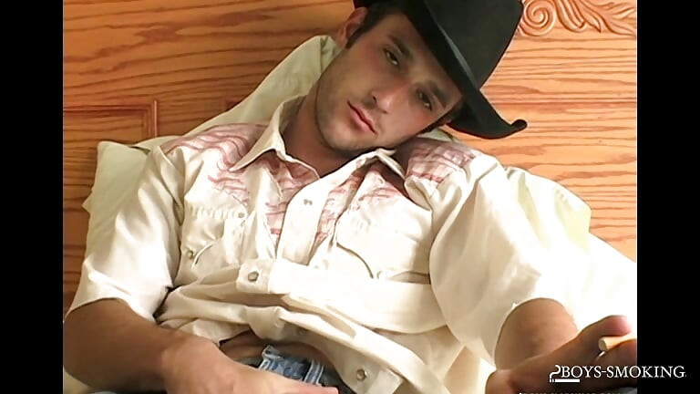 BoysSmoking: Handsome Cody Smokes While Performing A Hot Solo Masturbation