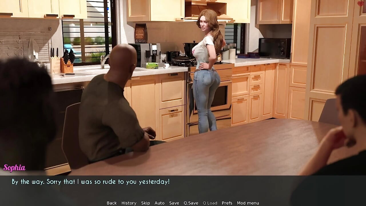 Awam - a Wife and a Stepmother - Sophia Invites Three Movers Into Her House While Half Naked - Part 2