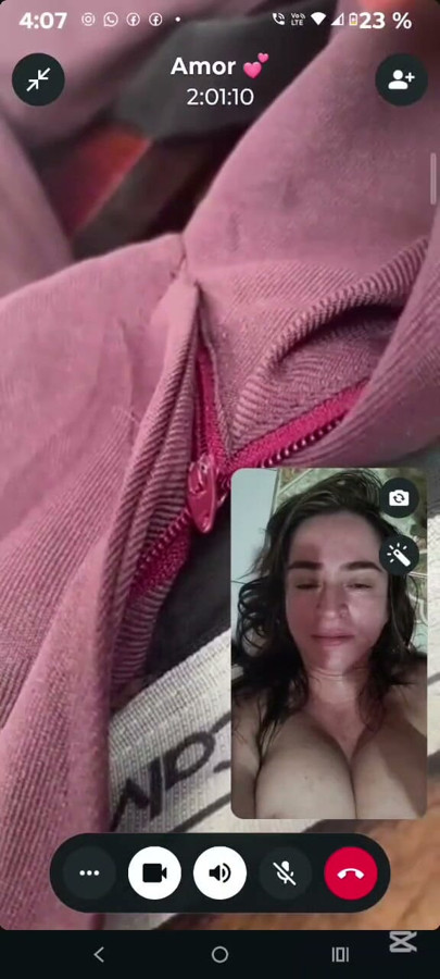 Mature 47-year-old daring makes video call to her stepson and masturbates in front of the camera (second part) | Clip 1