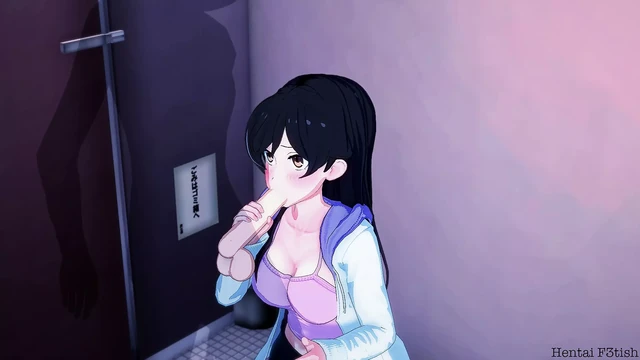 Chizuru Mizuhara: Gives A Quick Blowjob In A Public Bathroom