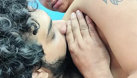 Bra removal and boobs suck with nipple suck